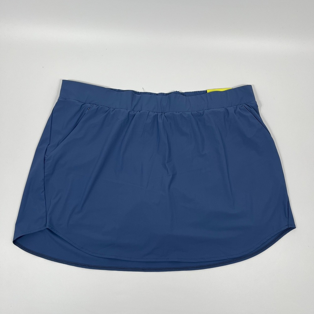 Womens Athletic Skort XXL Blue Stretch Tennis Gym Workout Running